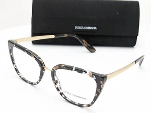 Dolce & Gabbana DG3314 911 Cat Eye Cube Black/Gold Womens Eyeglasses 53mm - Picture 1 of 7