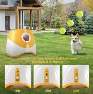 Lancia Palline Automatico Lanciatore Cane Giocattolo Interattivo Tennis Pet Thrower - Foto 1 di 5