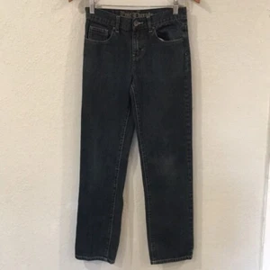 Epic Threads Boys 16 Jeans Blue Dark Wash Embroidered Slim Straight 100% Cotton - Picture 1 of 11