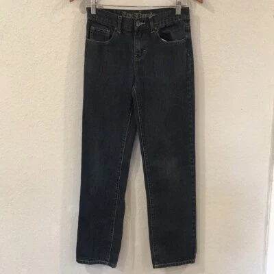 Pantalones de mezclilla Epic Threads Boys 16 azul lavado oscuro bordados ajustados rectos 100 % algodón Foto 1 de 4