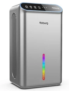 Vinburg Mini Dehumidifier Home 85OZ Water Tank 800 sq ft Auto Shut Off Timer LED - Picture 1 of 9