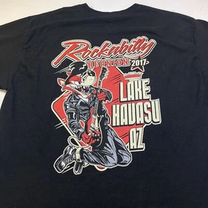 CAMISETA ROCKABILLY REUNIÓN 2017 LAKE HAVASU ARIZONA para hombre XL negra - Imagen 1 de 5