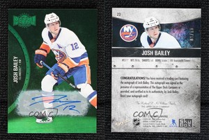 2021-22 Skybox Metal Universe Green Auto /10 Josh Bailey #23 Auto