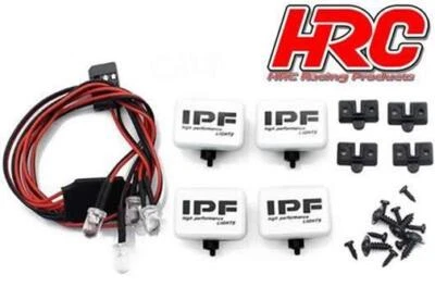 HRC Racing Lichtset 1/10 O Monster Truck LED Jr Spina Ipf Cover 4x Bianco Le - Immagine 1 di 2