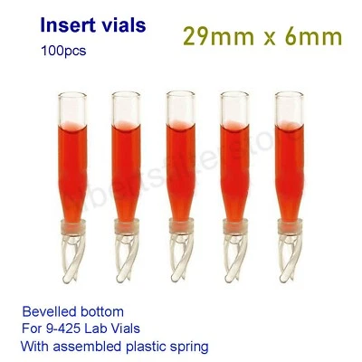 0.25ml Conical Glass Micro Inserts 250 μl for 9-425 HPLC Vial With Spring,100/pk - Image 1 of 4