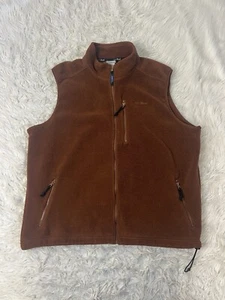L.L. Bean Vintage Men's Size 2X Rust Red Full Zip Fleece Vest Sleeveless - Picture 1 of 10