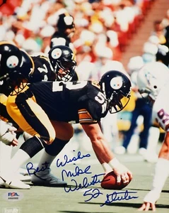 Foto firmada/automática de Mike Webster HOF 8x10 Pittsburgh Steelers PSA/DNA AN95985 - Imagen 1 de 1