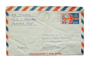 US SC UC 35 AIR MAIL 11.c AEROGRAMME LETTER 1964 to GERMANY - Picture 1 of 2