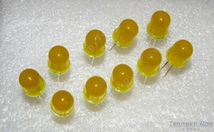 100x YELLOW LED 10mm JUMBO Diffused Round Top Light Emitting Diode 2.2 V - USA - Picture 1 of 6