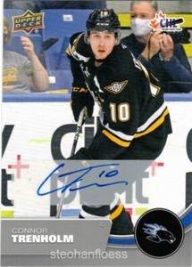 2021-22 Upper Deck CHL Auto Autograph #34 Connor Trenholm Moncton Wildcats