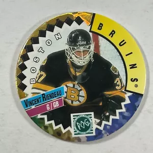 Gorra de leche POG Vincent Riendeau Boston Bruins Goalie #272 NHL Hockey 1994 - Imagen 1 de 2