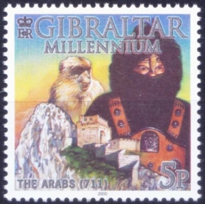 British Gibraltar 2000 MNH, Millennium, 711 The Arabs, Monkey, Fort - Picture 1 of 1