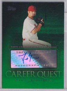 2009 Topps Update Career Quest Autographs #DS Daniel Schlereth