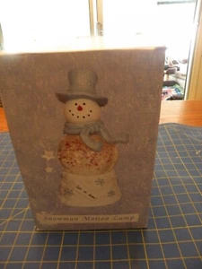 SNOWMAN MOTION LIGHT SNOW GLOBE ON OFF SWITCH WITH CORD IN BOX WORKS GREAT! - Picture 1 of 6