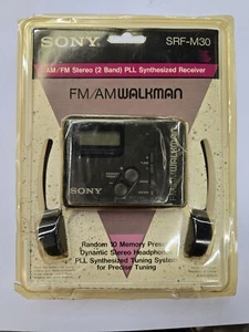 NEW Sony Walkman FM/AM 2 Band Radio PLL Synthesized Receiver, SRF-M30 ** SEALED! - Picture 1 of 2
