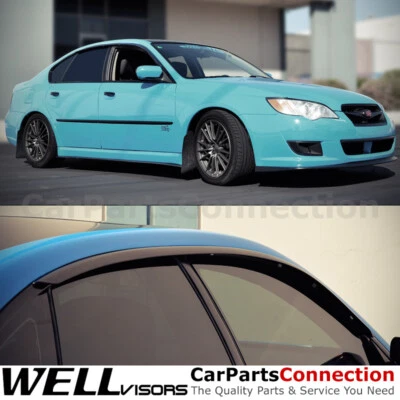 WellVisors Window Visors 05-09 For Subaru Legacy Sedan Sun Visor Deflectors - Image 1 of 4
