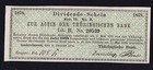 Sondershausen: Dividendenschein 1876 - Thüringische Bank