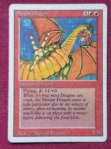 Magic The Gathering REVISED EDITION SHIVAN DRAGON red card MTG - Picture 1 of 2