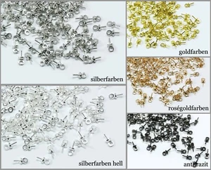 INWARIA Stiftösen 3x7mm Messing Anhänger Öse mit Stift Ösen, S69 - Bild 1 von 6