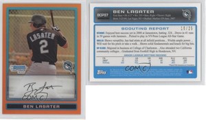 2009 Bowman Chrome Prospects Orange Refractor /25 Ben Lasater #BCP37