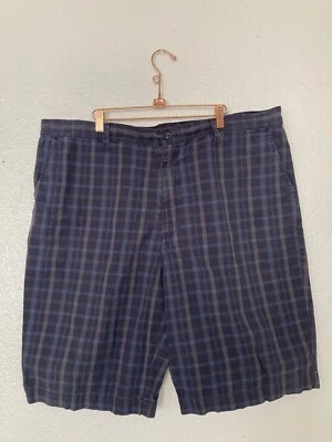 Reunion Shorts Mens Size 42 Blue Plaid Bermuda 100% Cotton - Image 1 of 4