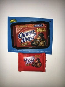 Topps 2011 Wacky Packages #22 Chimps Ahoy Eraser Sticker Card - Picture 1 of 1