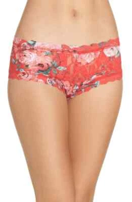 Hanky Panky Red Holiday Blossom Lace Boyshort L17733 Women's Size S - Image 1 of 3