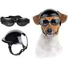 Small Dog Goggles with Helmet UV Protection Adjustable Dog Motorcycle Sungalsses