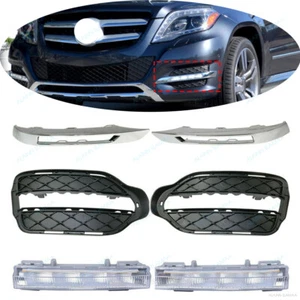 L&R Front Fog Light Grille Molding Trim For 13-15 Mercedes Benz X204 GLK350/250 - Picture 1 of 12