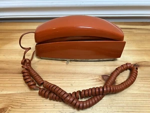 Vintage Burnt Orange Western Electric Bell System Trimline Rotary Dial Telephone - Picture 1 of 18