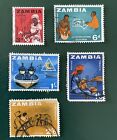 Sambia Briefmarken X5 1964 Industrie guter Zustand siehe Fotos