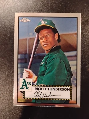 2021 Topps Chrome Platinum Anniversary - Rickey Henderson #501 Oakland A's - Image 1 of 2
