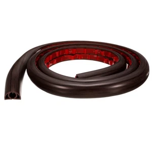 4ft Cord Cover Floor W0.3"xH0.3" Hide Extension Cable Wire Covers Wood Black - Picture 1 of 7