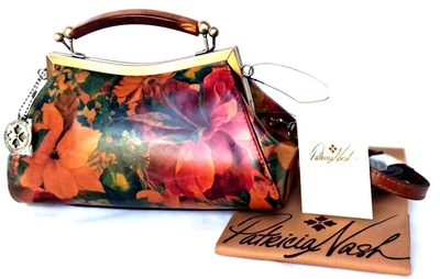 NWT Patricia Nash Kelmscott Leather Satchel Bag Top Handle Crossbody Orig $149 - Image 1 of 4