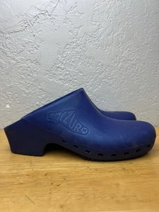 CALZURO CLASSIC PROFESSIONAL NON-SLIP CLOGS Blue No HOLES Sz US 8-8.5 EU 38-39 - Picture 1 of 11