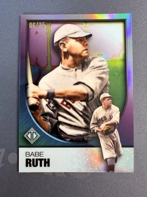 Babe Ruth - 2023 Topps Transcendent Icons Chrome Refractor #/25, Red So - Image 1 of 2