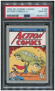 1992 Superman Action Comics #1 DC Cosmic Cards PSA 10 Gem Mint 1st Iconic Cover - Picture 1 of 4