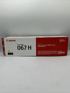 Canon 067 H Yellow Ink Toner Cartridge, Genuine, High Capacity, NEW - Picture 1 of 5