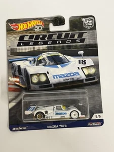 2018 HOT WHEELS CAR CULTURE CIRCUIT LEGENDS MAZDA 787B 5/5 WHITE REAL RIDERS - Picture 1 of 2