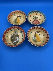 Italian Made Small Pottery Bowls Hand-Painted  Vintage Stamped Italy - Picture 1 of 7