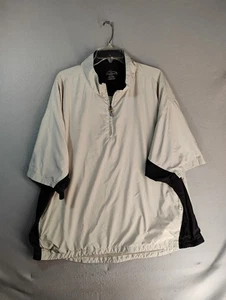 Champions Tour Mens Windbreaker XXL Tan 1/4 Zip Short Sleeve Golf Pullover - Picture 1 of 10