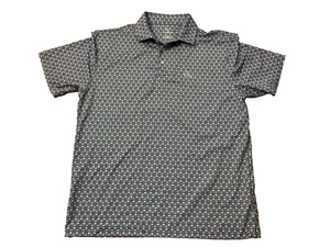 Rhoback Men’s Polo The Koopa Print Golf Cart And Palm Trees Size Large - Picture 1 of 6