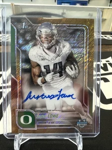 2025 Bowman U Chrome JUSTIUS LOWE Auto Gold Shimmer /50 #BCA-JUL Oregon Ducks - Bild 1 von 3
