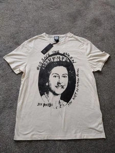 T-Shirt Amplificata Unisex Adulto God Save The Queen Sex Pistols Medium NUOVA - Foto 1 di 4
