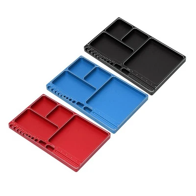 Aluminium Magnetic Screw Tray Repair Part Storage Holder for 1/8/10/12/18 RC Car - Image 1 of 4