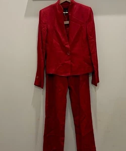 Traje Blazer y Pantalón Zara Vintage Rojo Talla 8 - Imagen 1 de 13