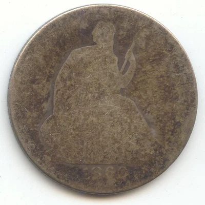 1860-O Seated Liberty Half Dollar, AG - Image 1 of 2