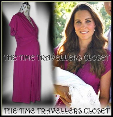 Vestido Jersey Elástico Maternidad Nudo Rosa Fucsia Seraphine ASO Royal UK 8 36 4 Foto 1 de 4