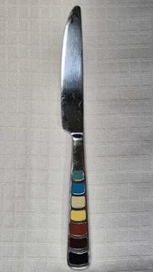 Fiesta Ware Masquerade Rainbow Stainless Steel Single Enameled Dinner Knife - Picture 1 of 11