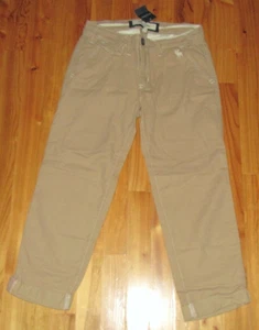Abercrombie Mädchen khaki 12S 5 Taschen gerade Bündchen 21" I Bein Hose Neu mit Etikett - Bild 1 von 7